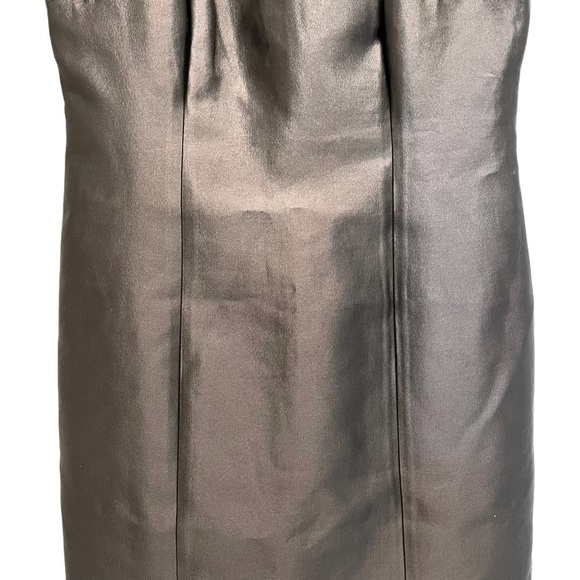 RICKIE Freeman for Teri Jon Black Wool Silk Jeweled Collar Cocktail Dress Size 4 - Picture 7 of 15